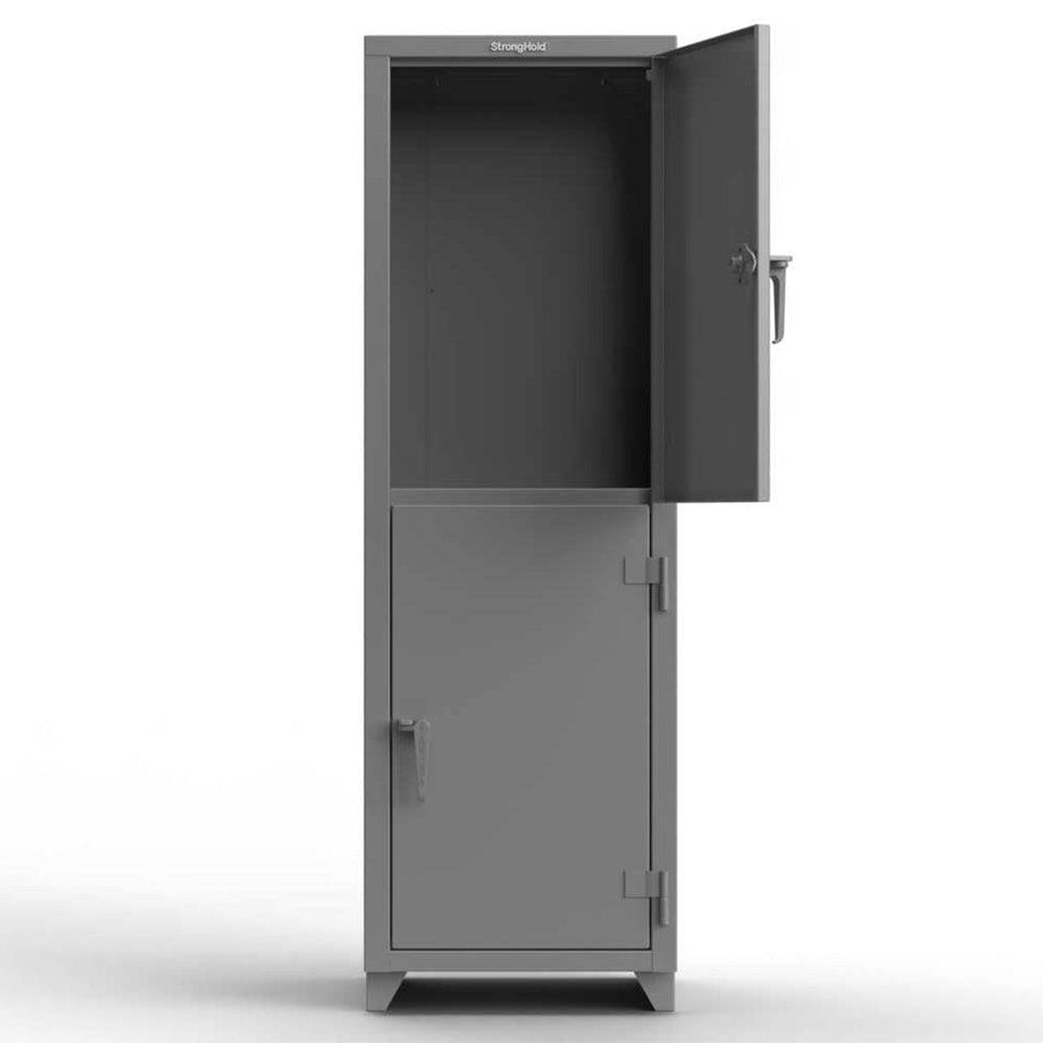 Extra Heavy Duty 14 GA Double-Tier Locker - Strong Hold