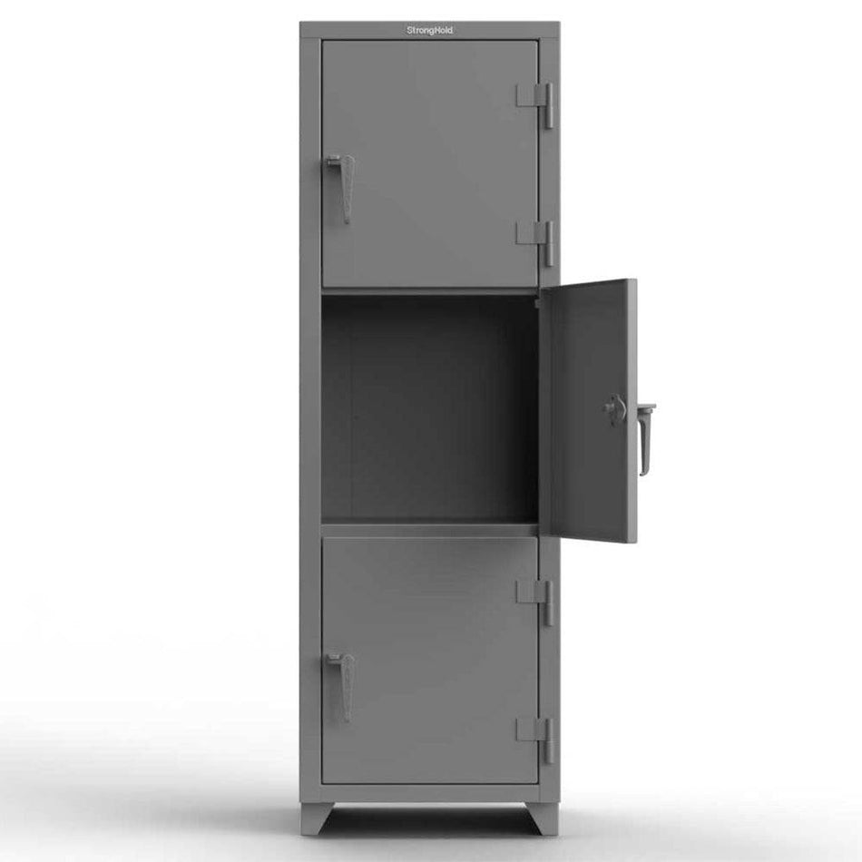 Extra Heavy Duty 14 GA Triple-Tier Locker - Strong Hold