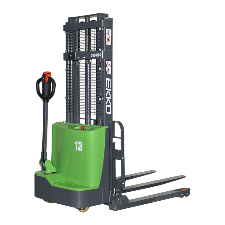 EKKO EB13C-Li Lithium Straddle Stacker 2800 lb Cap.