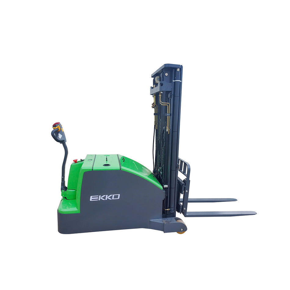 EKKO EK14CS-Li Lithium Counterbalanced Walkie Stacker Side Shifting - 3000 lbs Capacity