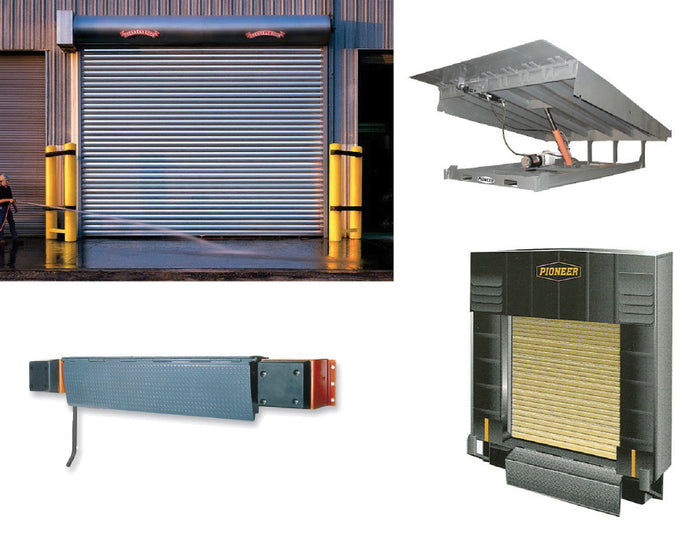 (Dock Door images) Everything for your warehouse under one roof Dock equipment, overhead doors, mezzanines, security cages and more...WE SUPPLY & INSTALL IT ALL!