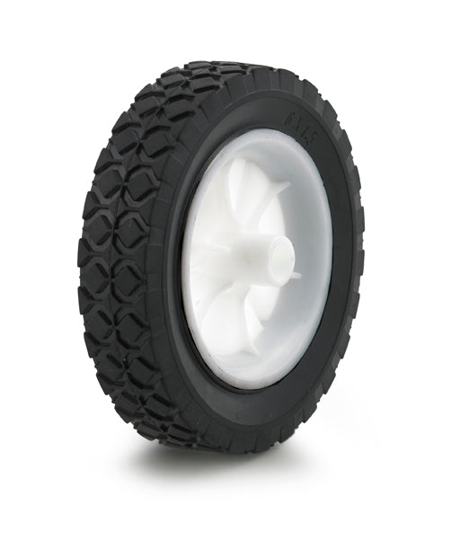 rubber tread wheels DH Casters Wheel With 10" Solid Rubber Wheel, 75lb Capacity - W-PH10134P4, White, Plastic/Steel/Rubber