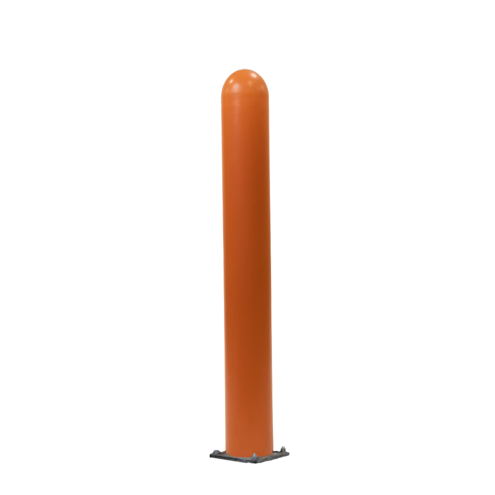 Orange Steel Bollard and Cover