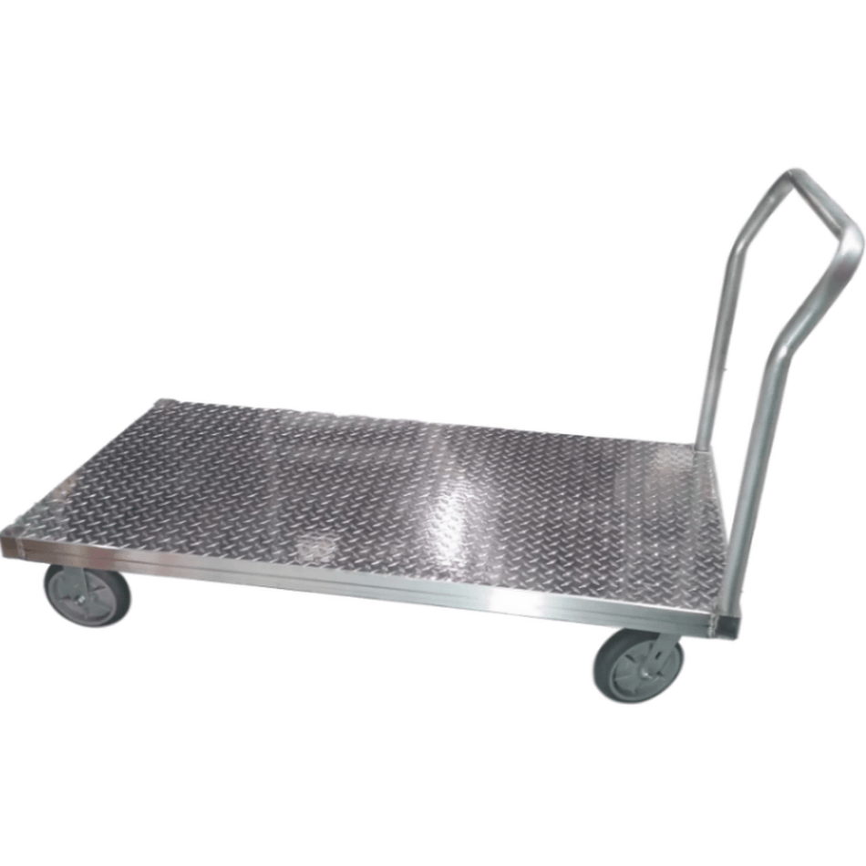 B&P Aluminum Platform Truck 30"W x 60"L - 2,000lb Cap. - Diamond Plate - B&P Manufacturing