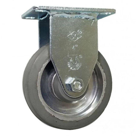5" x 1-1/4" Mold-On Rubber Aluminum Wheel Rigid Caster - 325 lbs. capacity - Durable Superior Casters