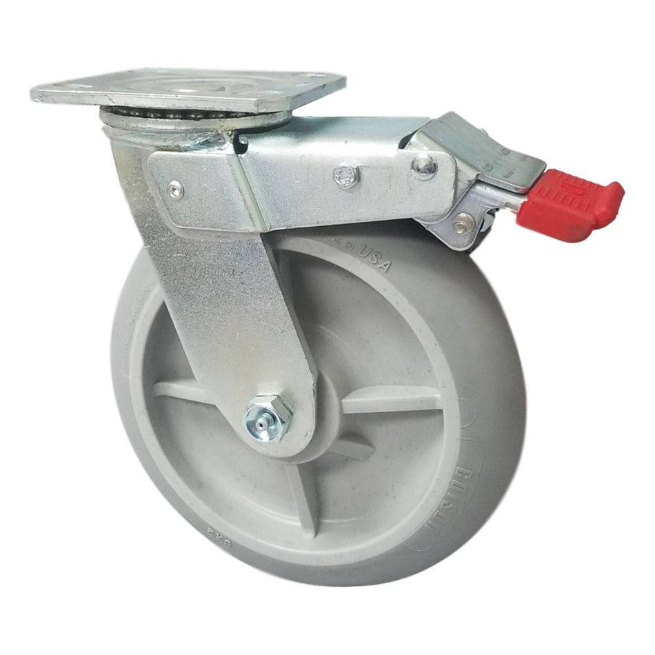 8" x 2" Colson Performa Swivel Caster Total Lock Brake - 600 lbs. Cap. - Colson