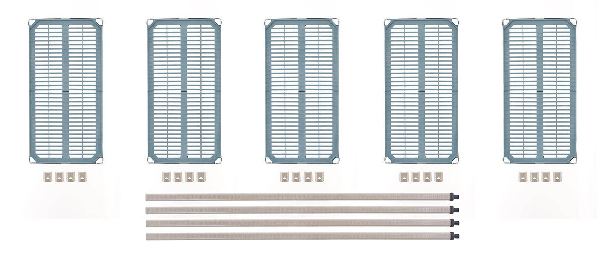 MetroMax i 5-Shelf Plastic Industrial Shelving Starter Unit - Metro