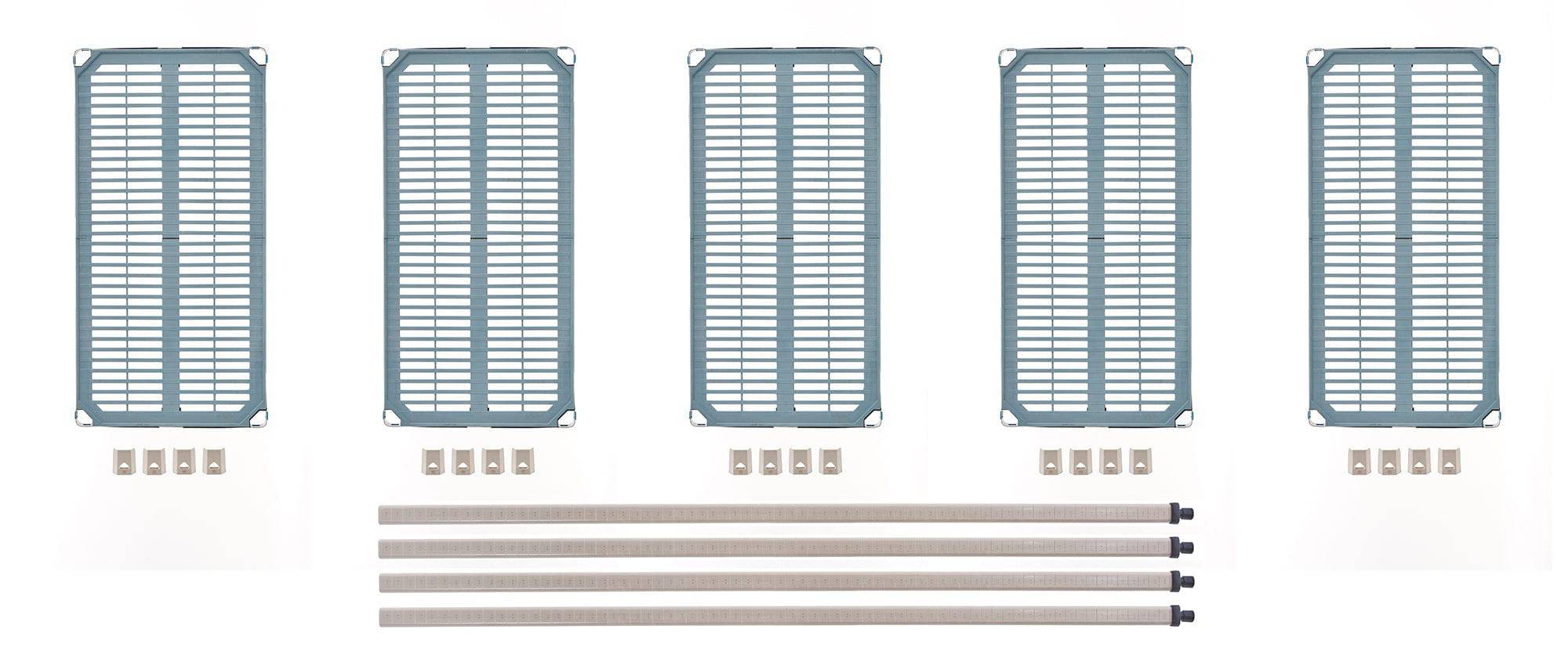 MetroMax i 5-Shelf Plastic Industrial Shelving Starter Unit - Metro