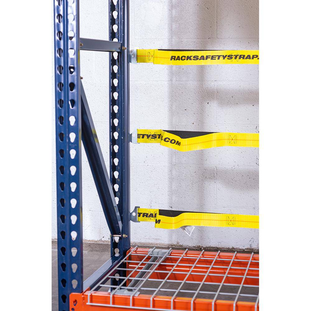 Pallet Rack Safety Straps - Standard/J-Hook Attachments - Adrian's Safety Solutions