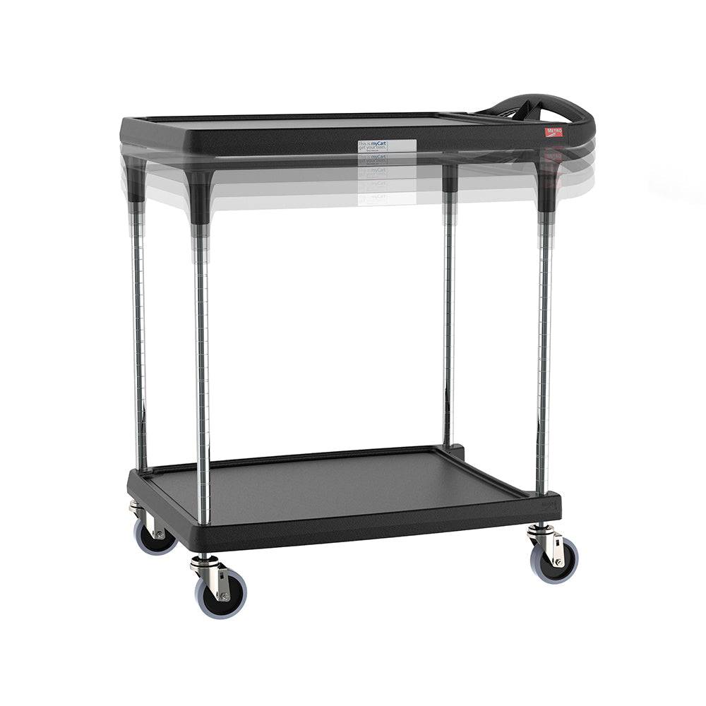 Metro - myCart Plus Series 2- and 3-Shelf Height-Adjustable Utility Cart - Metro