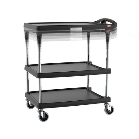 Metro - myCart Plus Series 2- and 3-Shelf Height-Adjustable Utility Cart - Metro