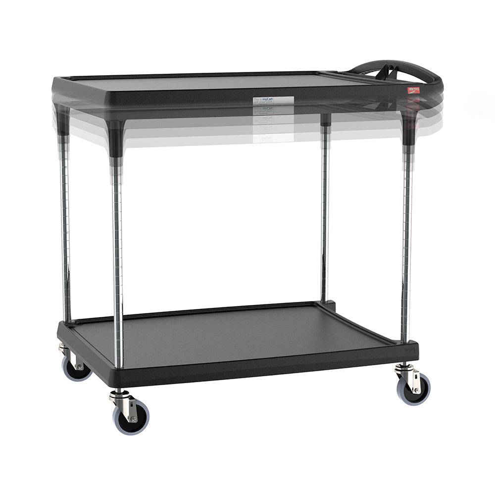 Metro - myCart Plus Series 2- and 3-Shelf Height-Adjustable Utility Cart - Metro