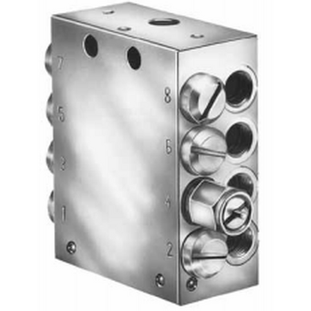 SSV Stainless Steel Divider Valve w/ 14 Outlets - Lincoln Industrial