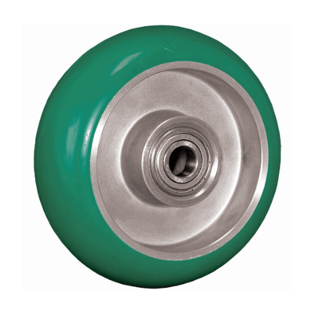  6" x 2" Polyflexon Aluminum Wheel (1/2") Precision Bearing - 1,000 lbs Illustration 