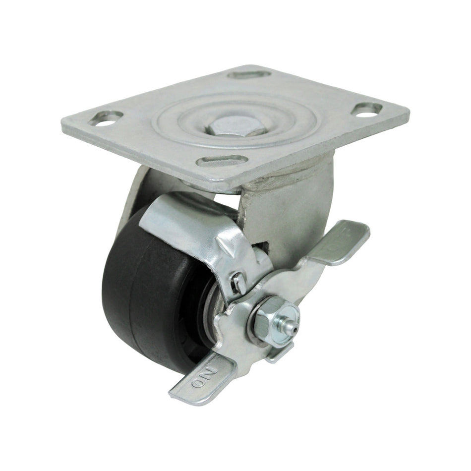 3" x 1-13/16" Heavy-Duty Swivel Caster with Top-Lock Brake