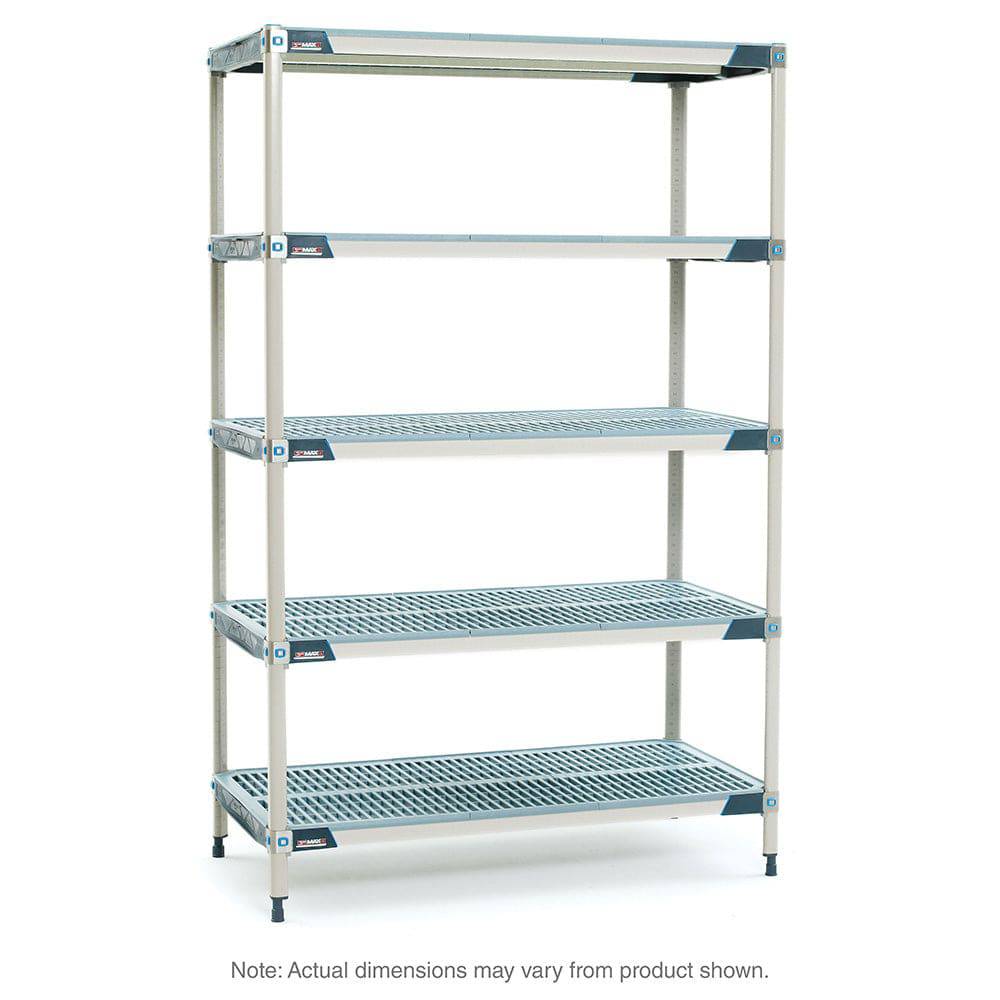 MetroMax i 5-Shelf Plastic Industrial Shelving Starter Unit - Metro