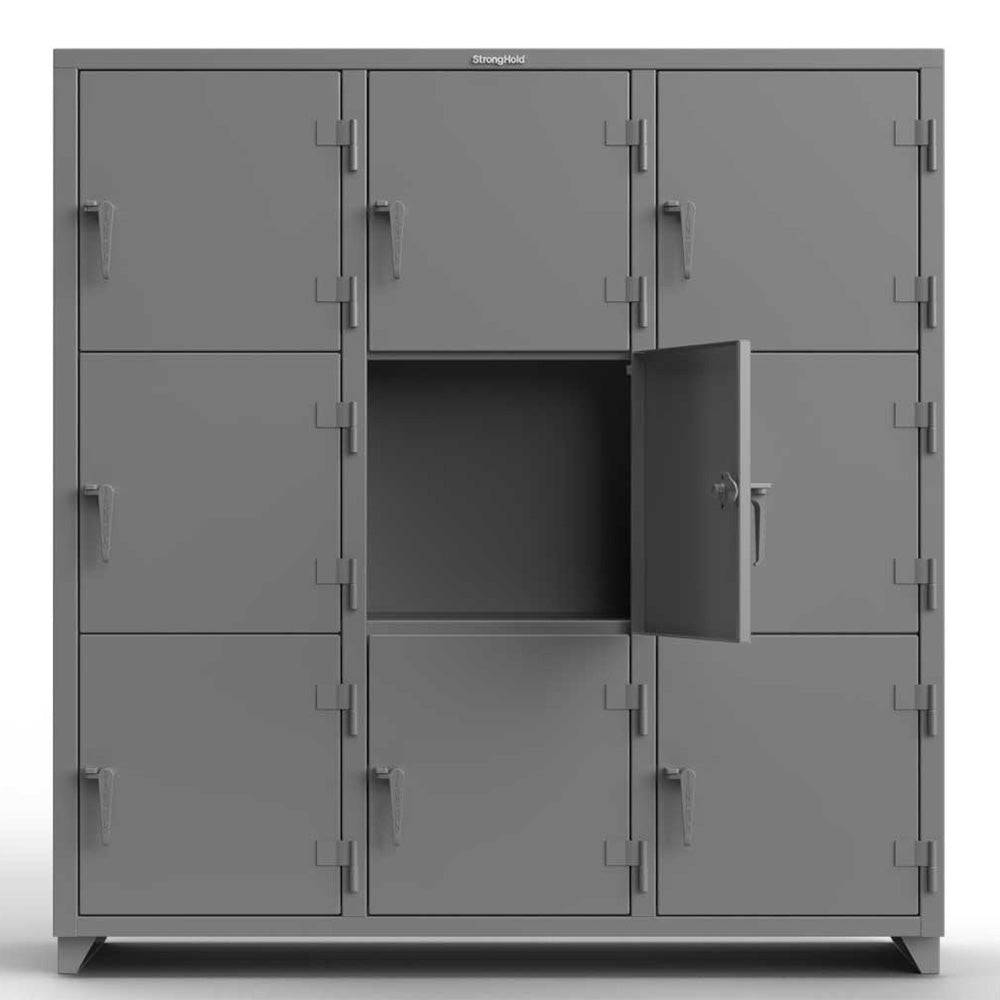 Extra Heavy Duty 14 GA Triple-Tier Locker - Strong Hold