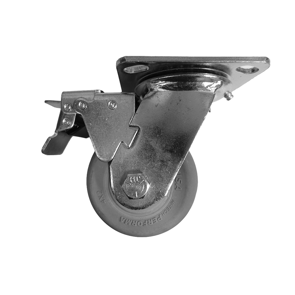 4" x 2" Colson Performa Wheel Swivel Caster w/ Total Lock - 500 lbs. Capacity
