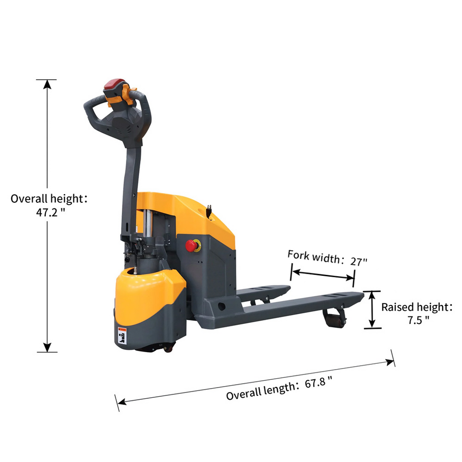 Full Electric Pallet Jack 3300 lbs. Capacity