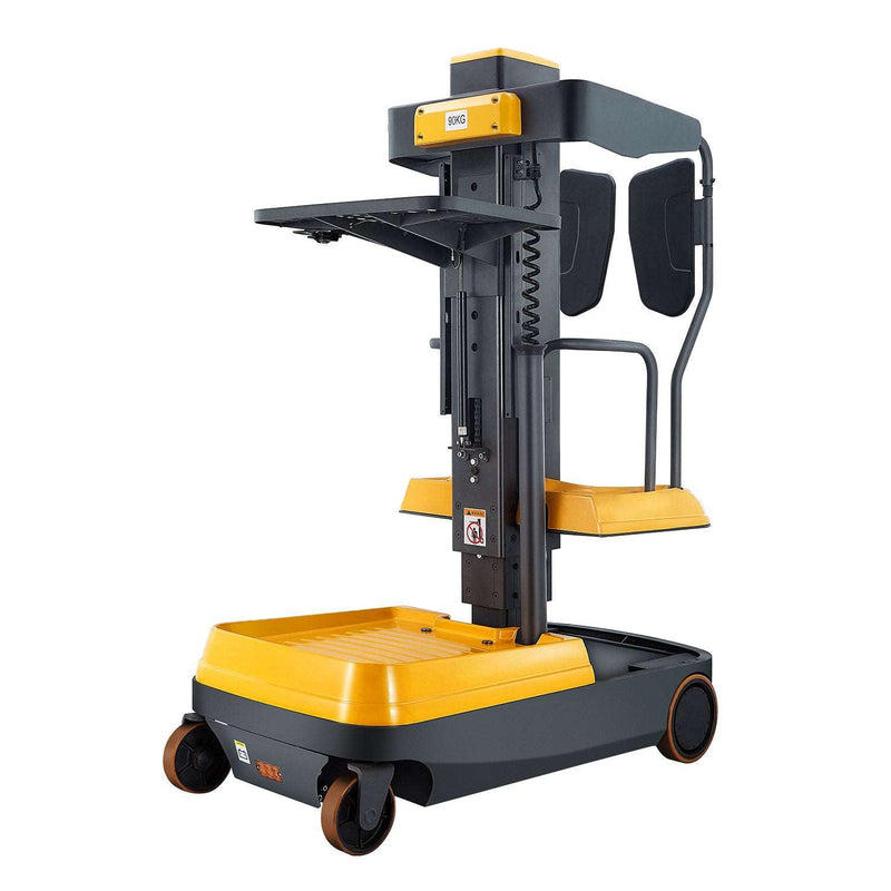 Fully Electric Mini Order Picker with Load Tray, 200 lbs Capacity
