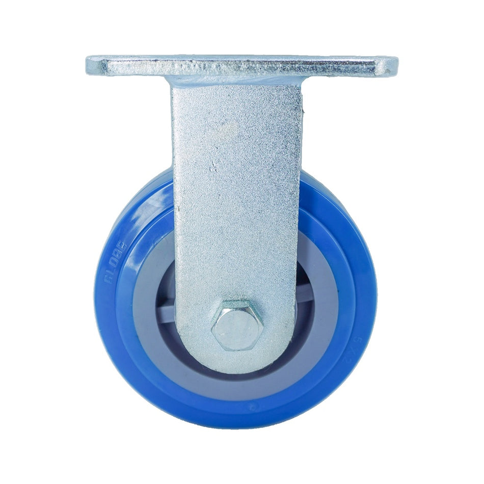 5in x 2in PU Top Plate Rigid Caster - 772 lbs