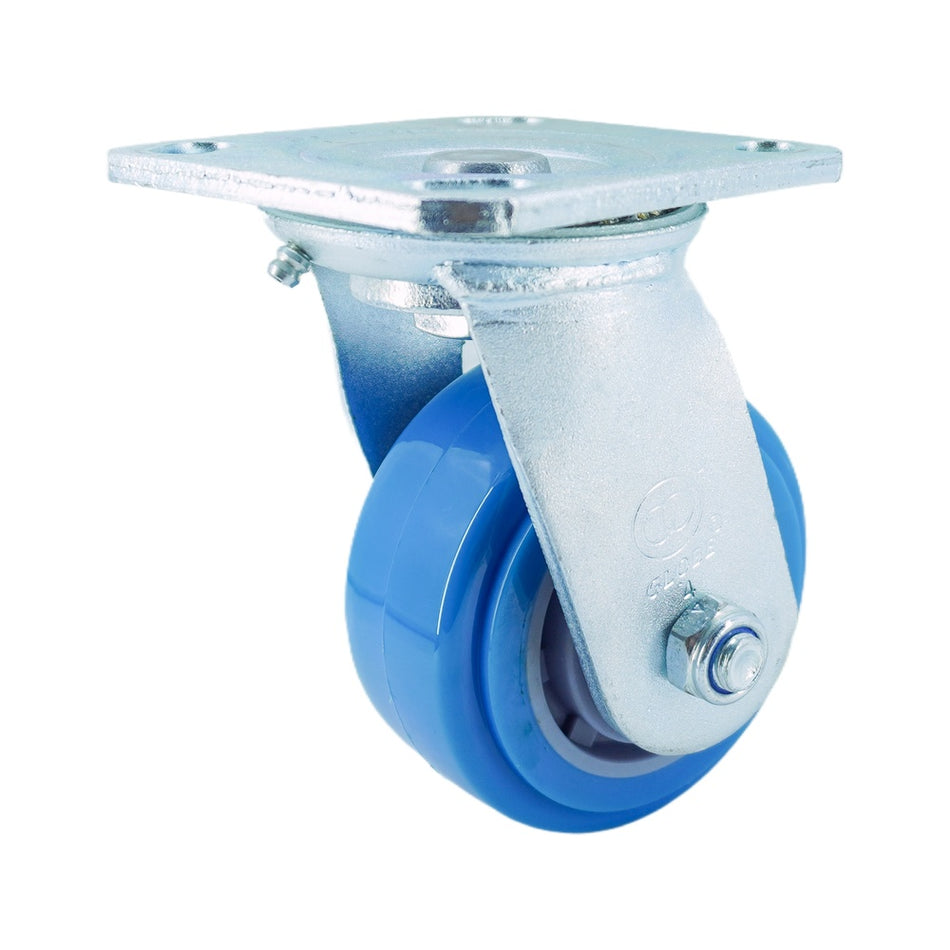 4in x 2in High Strength PU Top Plate Swivel Caster - 617 lbs Capacity
