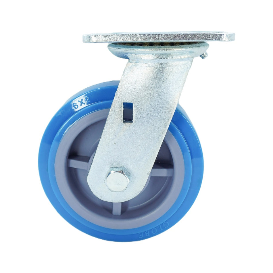 6in x 2in PU Top Plate Swivel Caster - 904 lbs