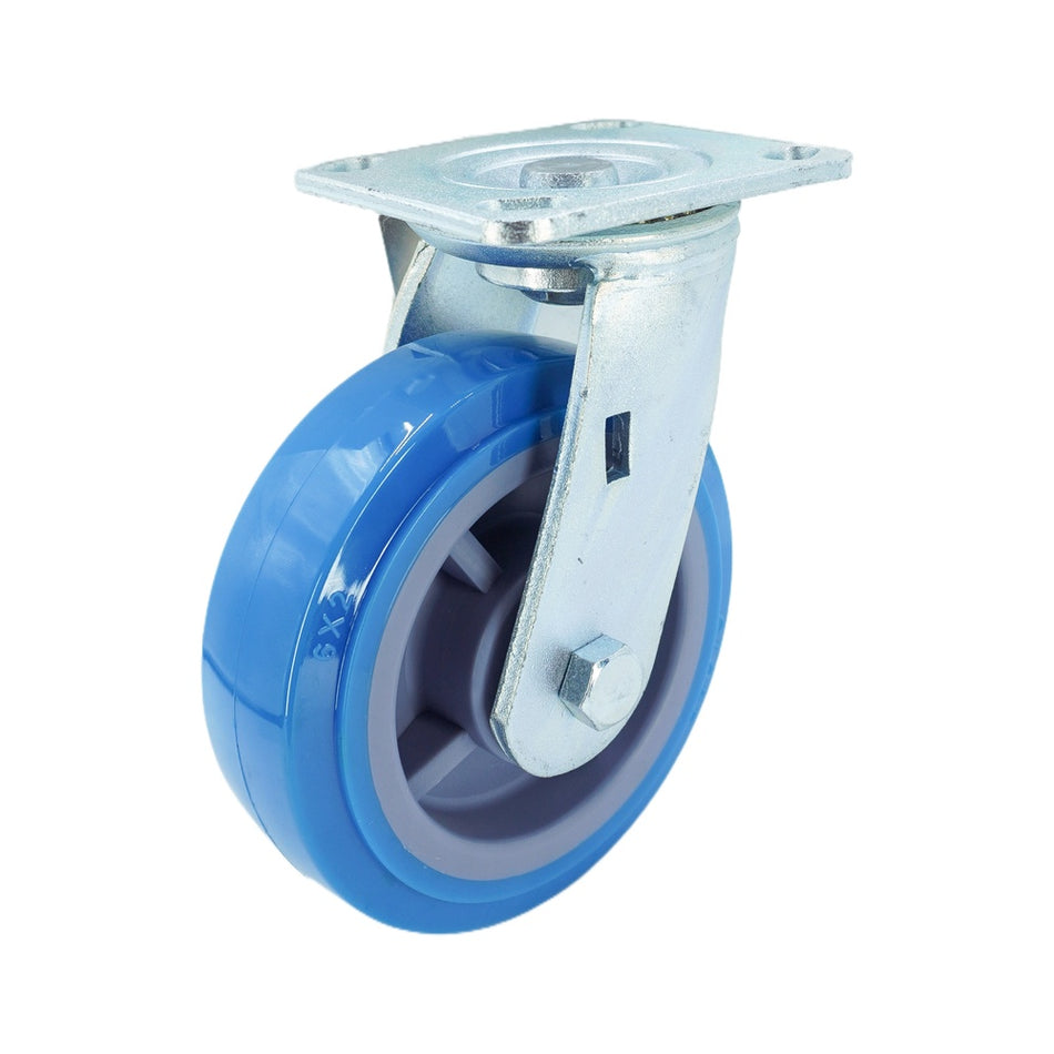 6in x 2in PU Top Plate Swivel Caster - 904 lbs