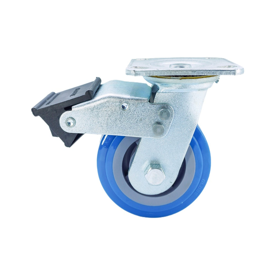 5in x 2in PU Swivel Caster with Dual Brake - 772 lbs
