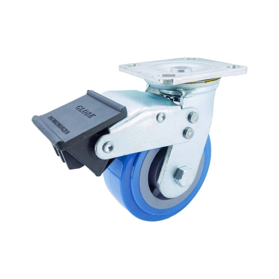 5in x 2in PU Swivel Caster with Dual Brake - 772 lbs