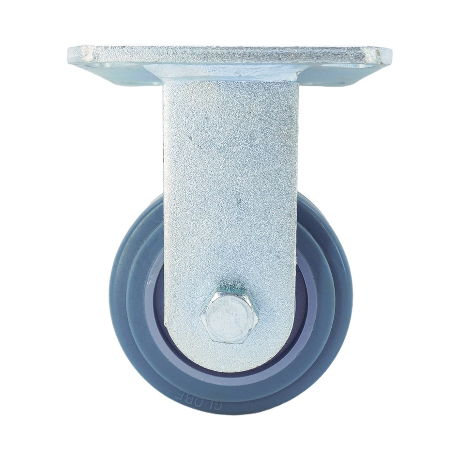 4in x 2in TPR Top Plate Rigid Caster - 353 lbs