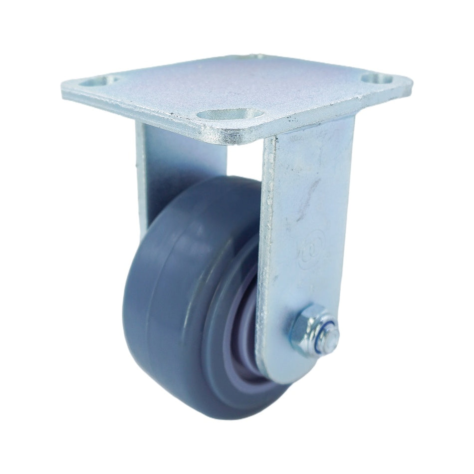 4in x 2in TPR Top Plate Rigid Caster - 353 lbs