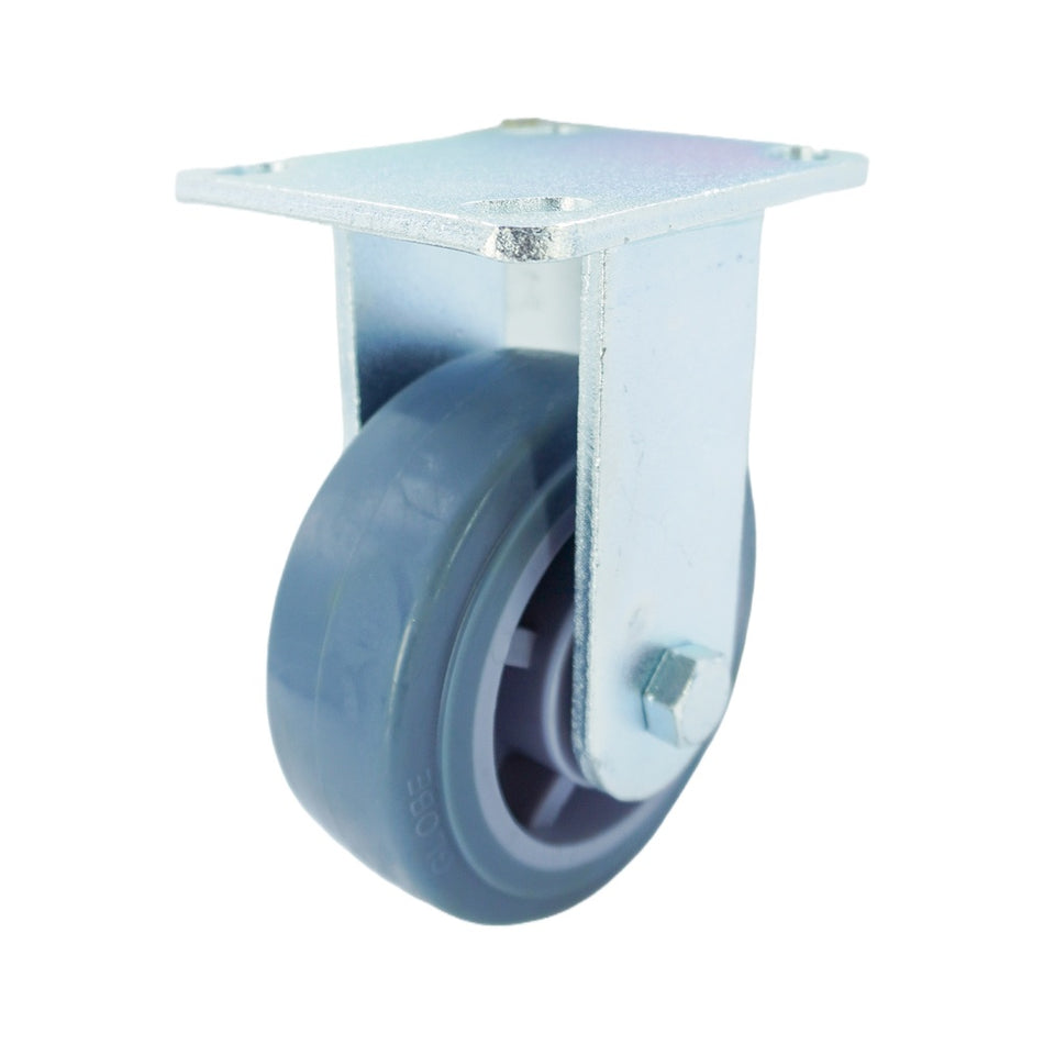 5in x 2in TPR Top Plate Rigid Caster - 397 lbs