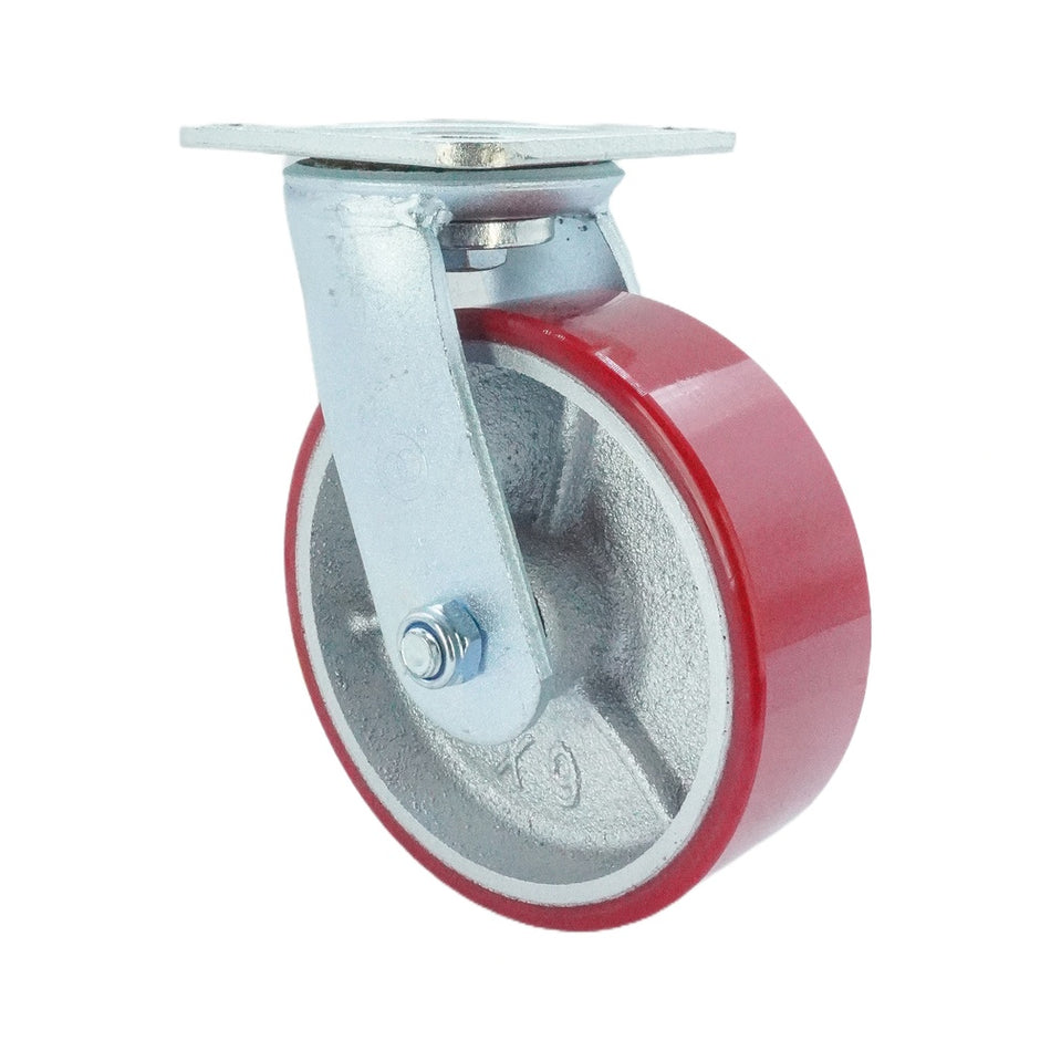 6in x 2in PU (Iron Core) Top Plate Swivel - 904 lbs
