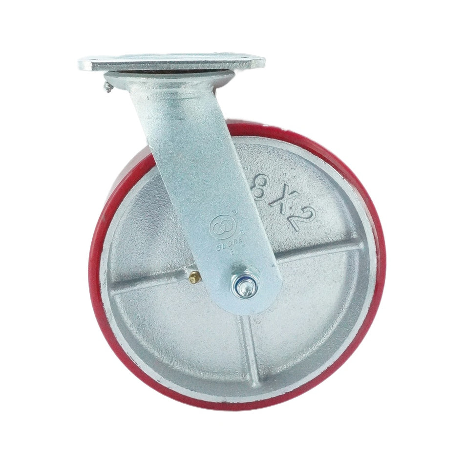 7.75in x 2in PU (Iron Core) Top Plate Swivel - 926 lbs