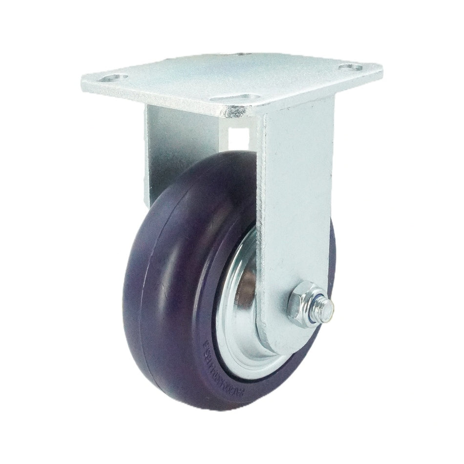5in x 2in Nylon Top Plate Rigid Caster - 772 lbs