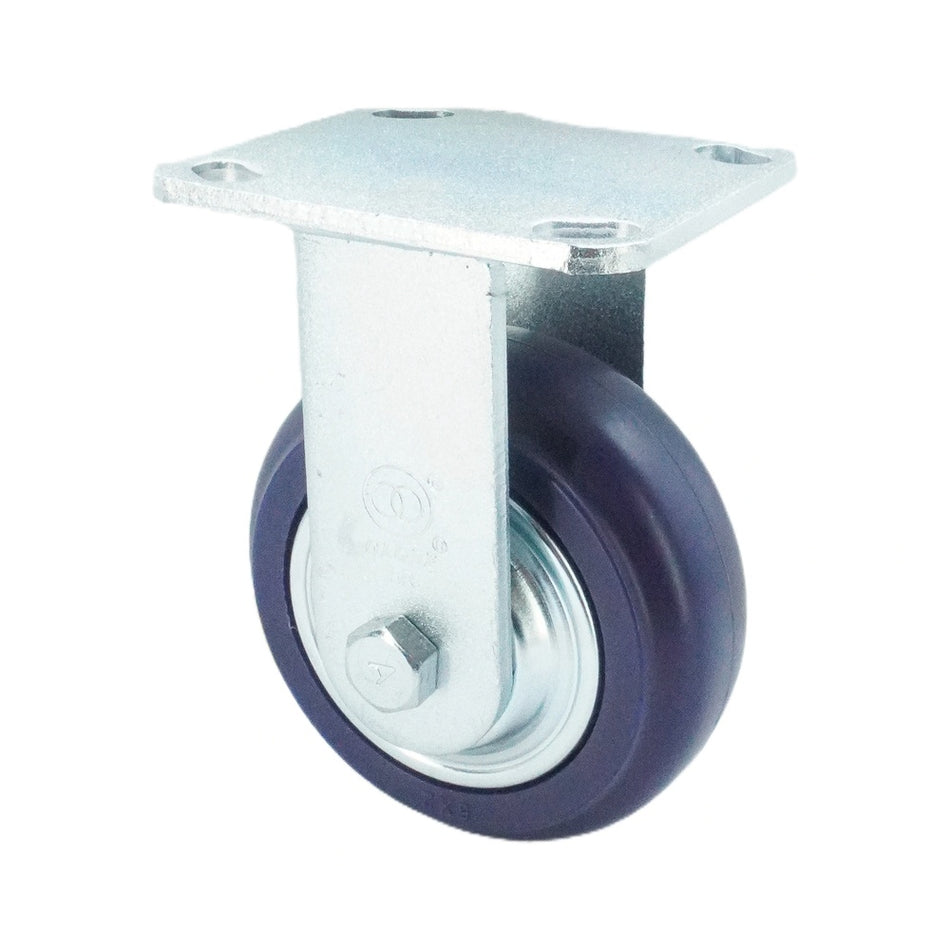 5in x 2in Nylon Top Plate Rigid Caster - 772 lbs