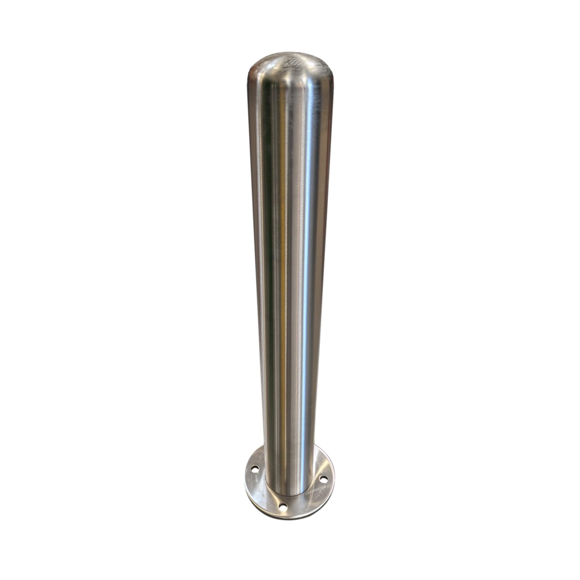 4" x 36" Stainless Steel Bollard with Round Baseplate