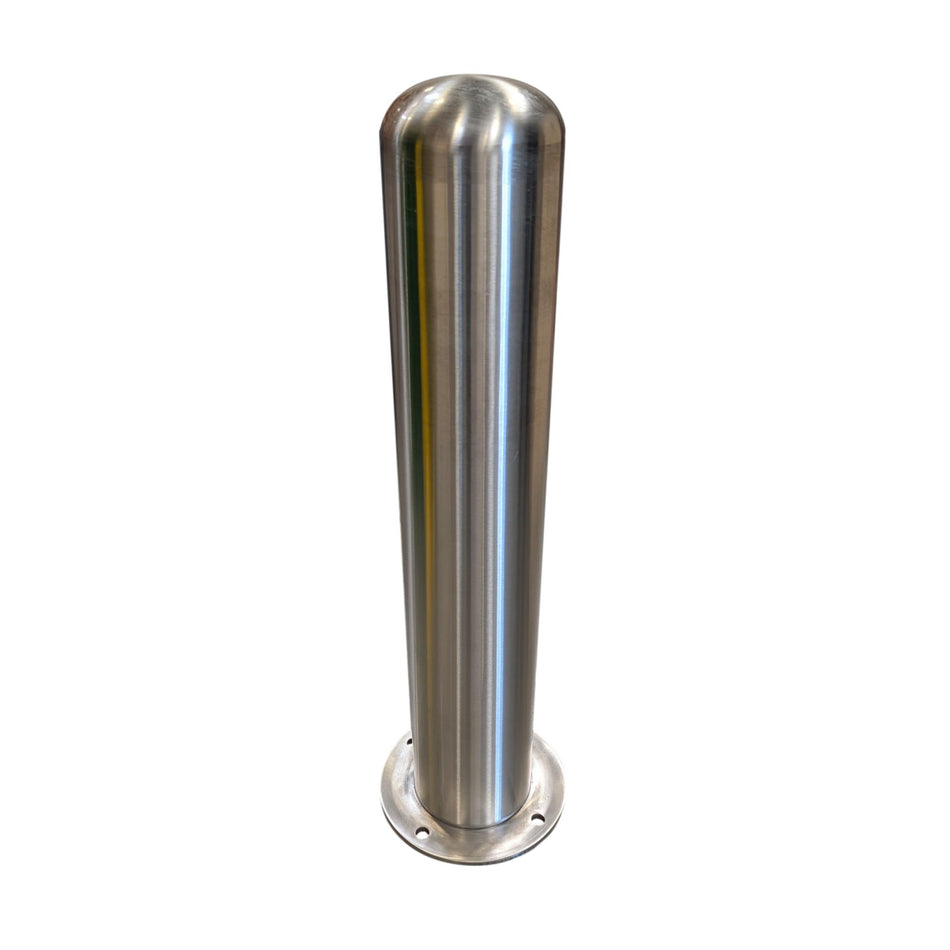 6" x 36" Stainless Steel Bollard with Round Baseplate 
