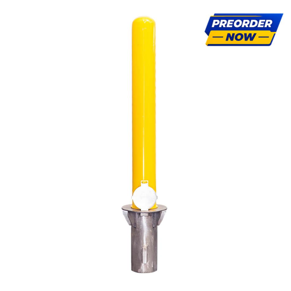 4" x 36" Removable Yellow Steel Bollard