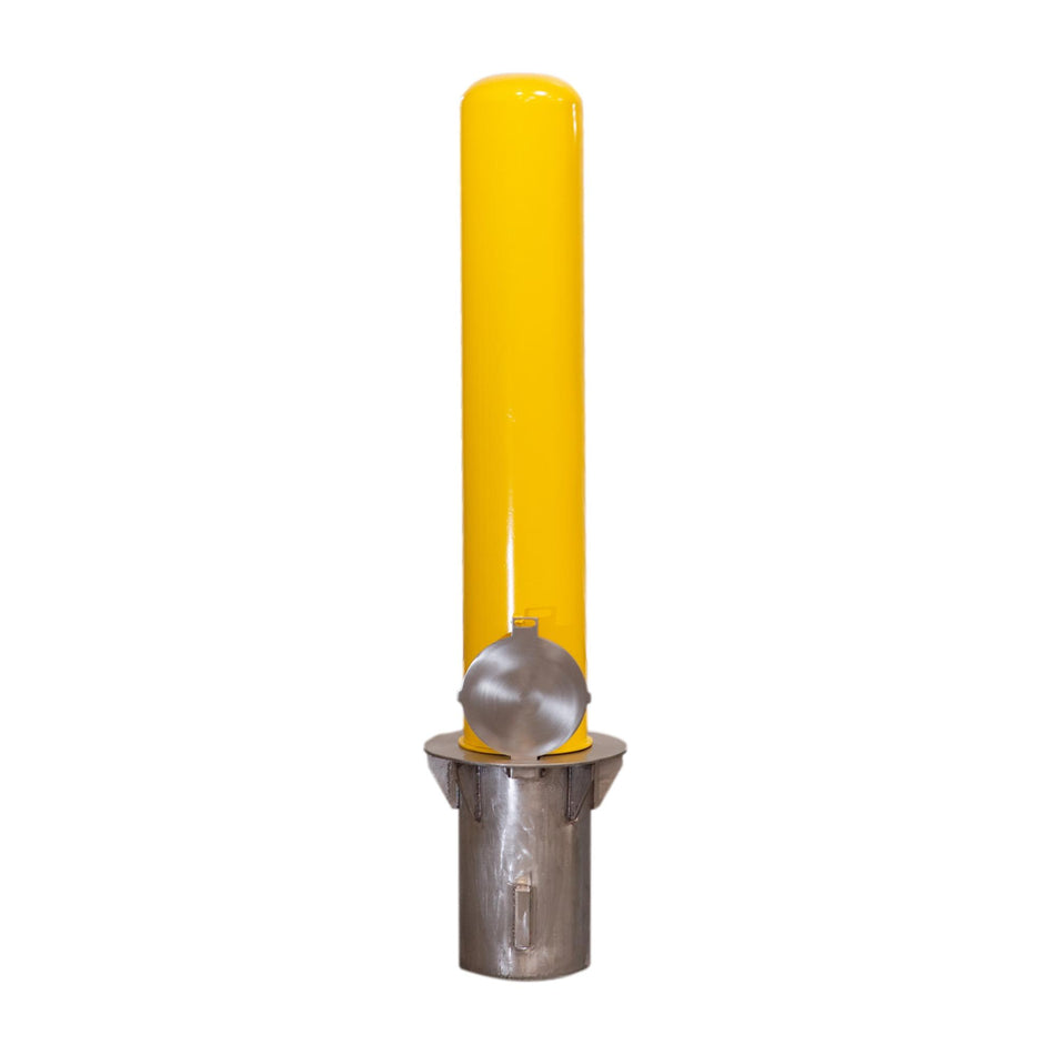 6" x 36" Removable Yellow Steel Bollard