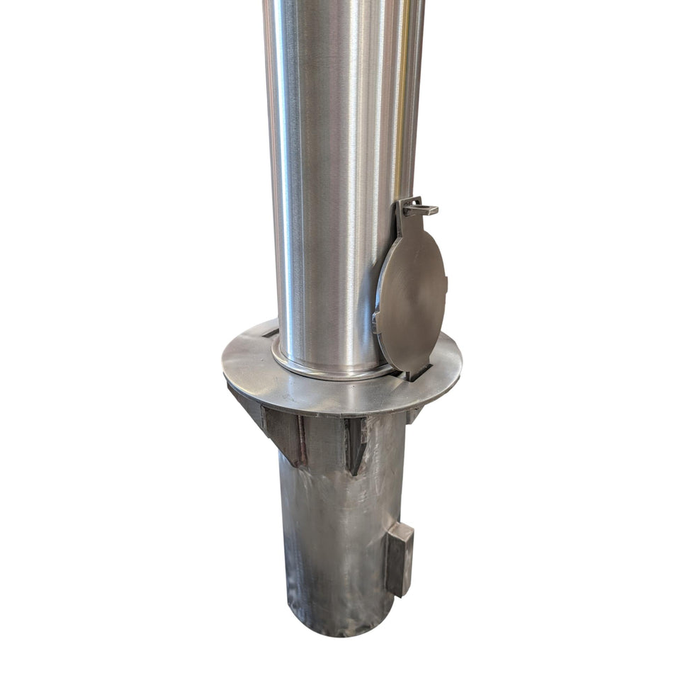 Metal Sleeve with 4" x 36" Removable Stainless Steel Bollard