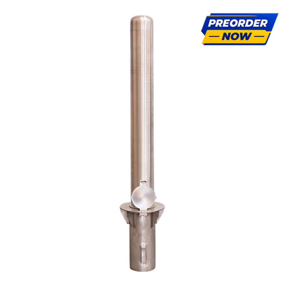 4" x 36" Removable Stainless Steel Bollard