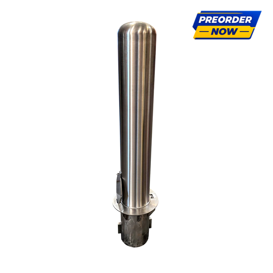 Removable Stainless Steel Bollard 6" x 36" with Sleeve - Security Post - S4 Bollards