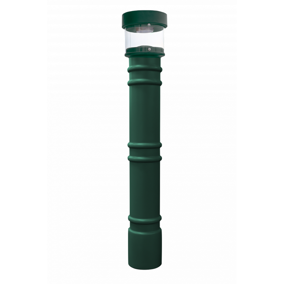 Hard Wired Lighted Bollard Covers for 4" and 6" Pipe - S4 Bollards