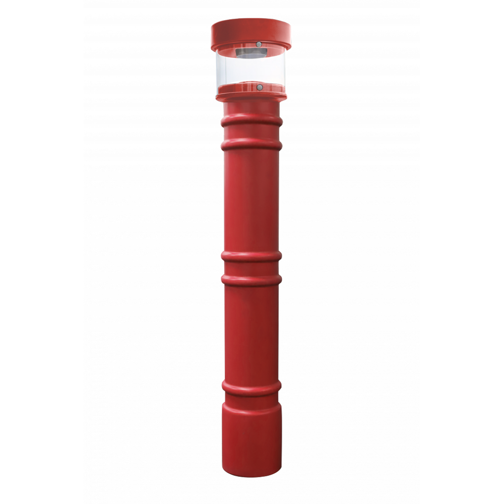 Hard Wired Lighted Bollard Covers for 4" and 6" Pipe - S4 Bollards