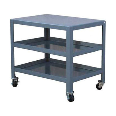Sturdy Mobile Machine Table - Up to 3000 lbs, 2 or 3 Steel Shelves - Meco-Omaha