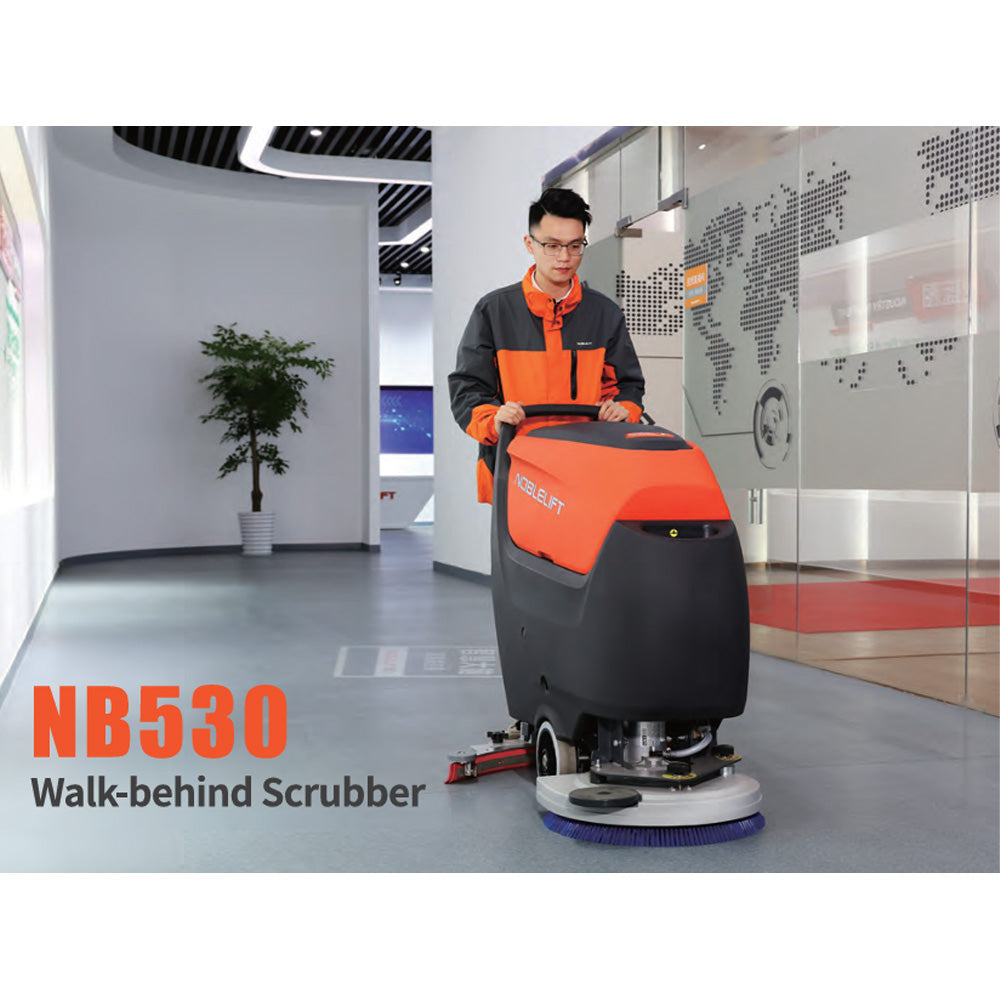 NB530 Electric Walk-Behind Scrubber - Versatile Cleaning - Noblelift