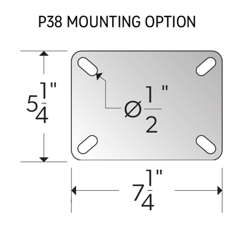10 x 3" Zinc, Kingpinless Swivel Caster Top Plate - C014.297