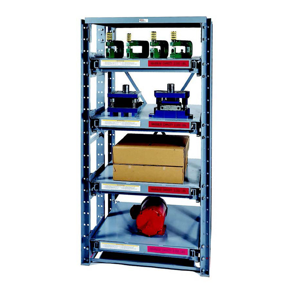 Expandable Roll-Out Shelf Rack - 2000 lbs per Shelf, Easy Access - Meco-Omaha